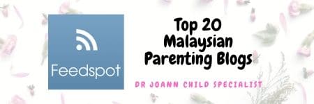 Feedspot Top 20 Malaysian Parenting Blog Dr JoAnn