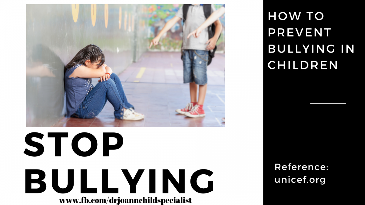 Prevent bullying in school | Dr Joann Child Specialist